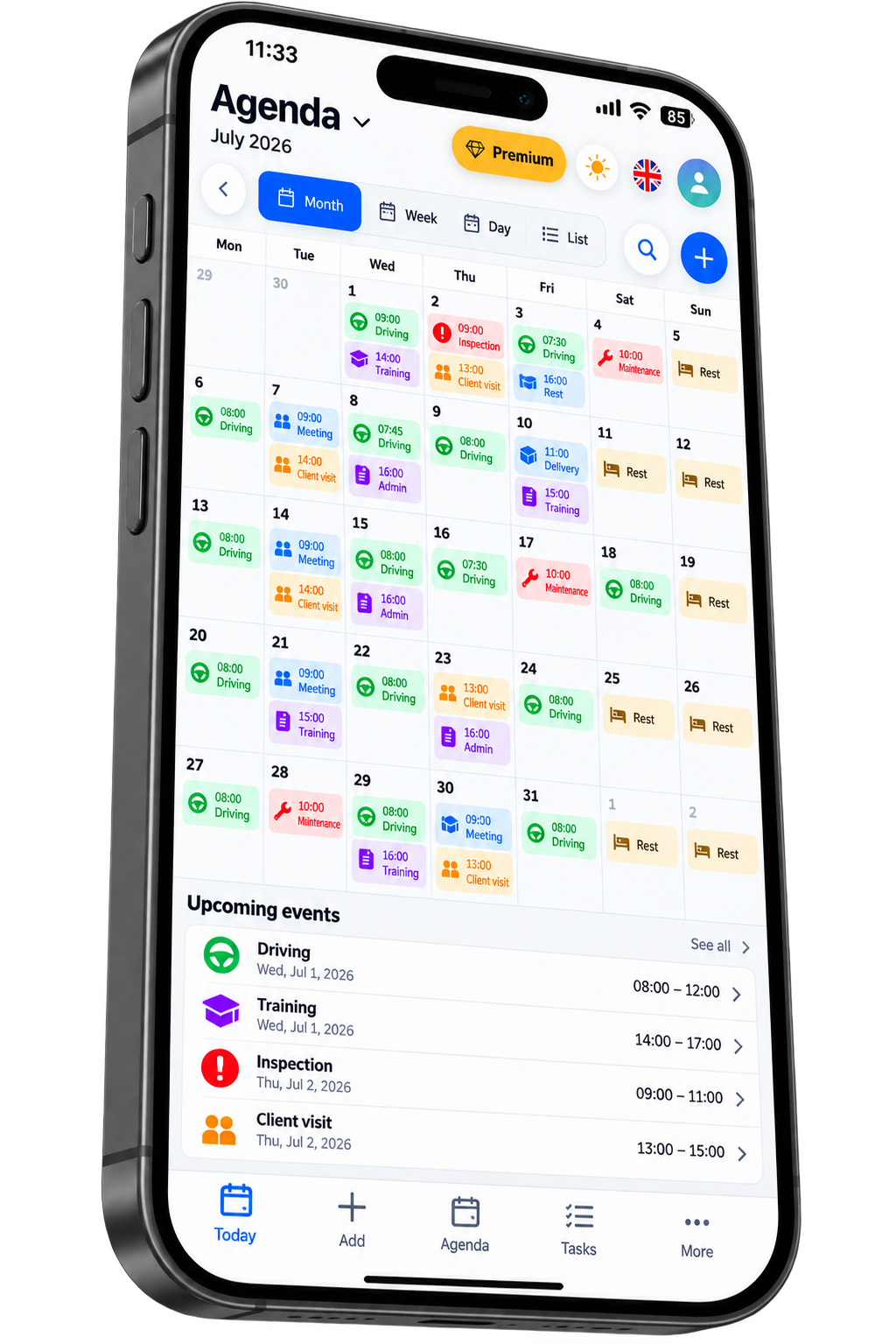 Agenda en Drivimo