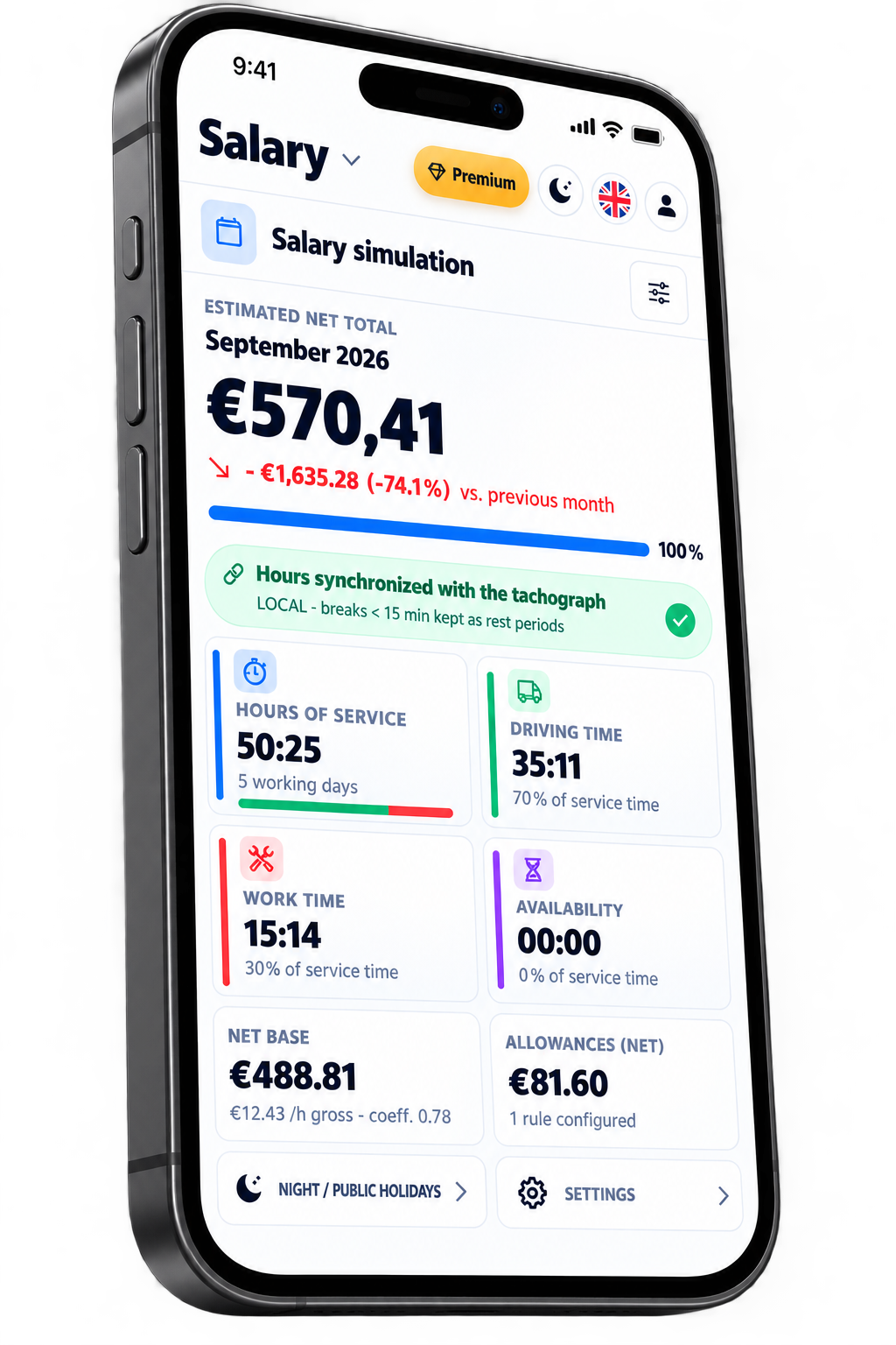 Salario en Drivimo